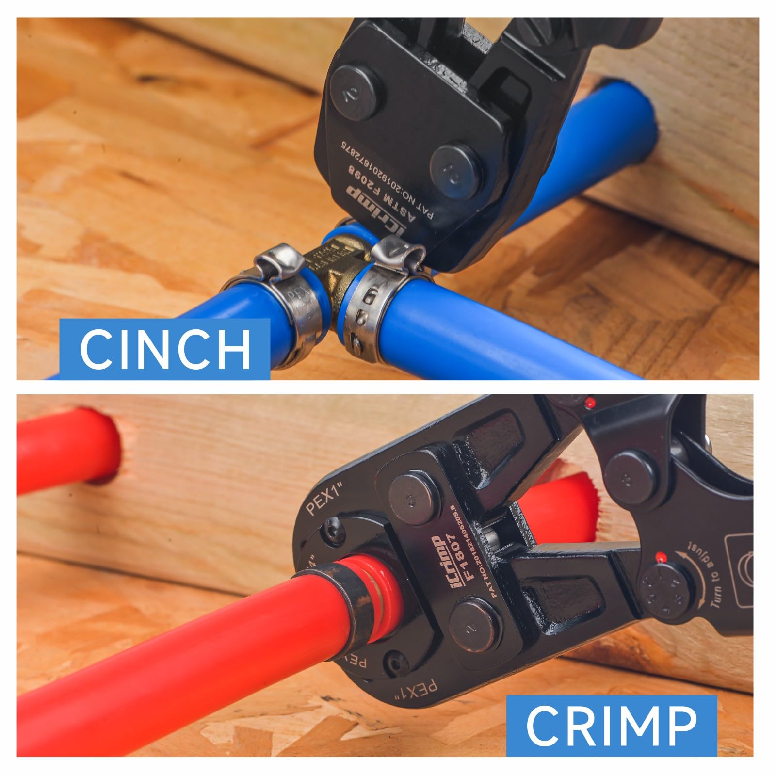iCRIMP ergonomic grip handles reduce fatigue during use.
