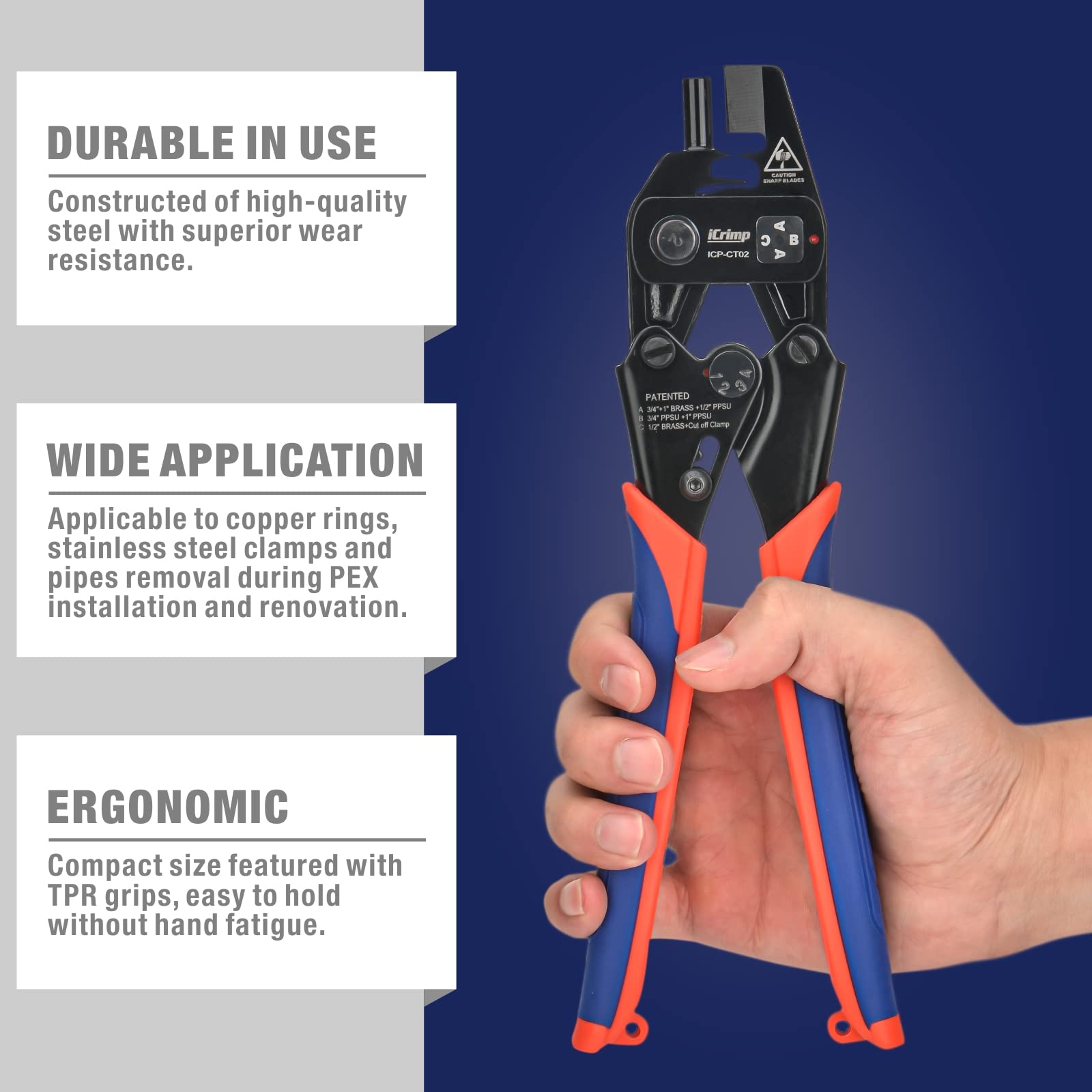 iCRIMP F2098 stainless clamp removal compatible with secure fittings.