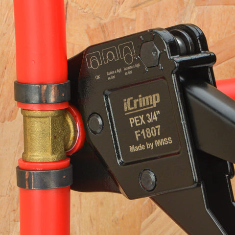 iCRIMP IWS-1807CN kit in use during a PEX project