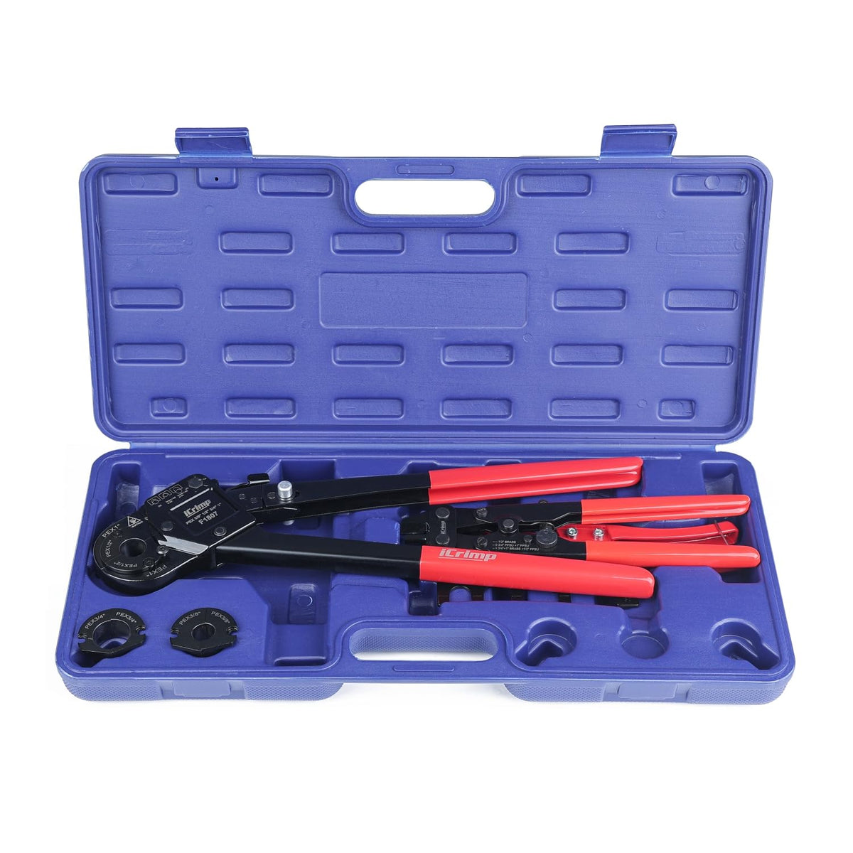 iCRIMP KIT-FACL angle-head crimp tool used in tight under-sink spaces.