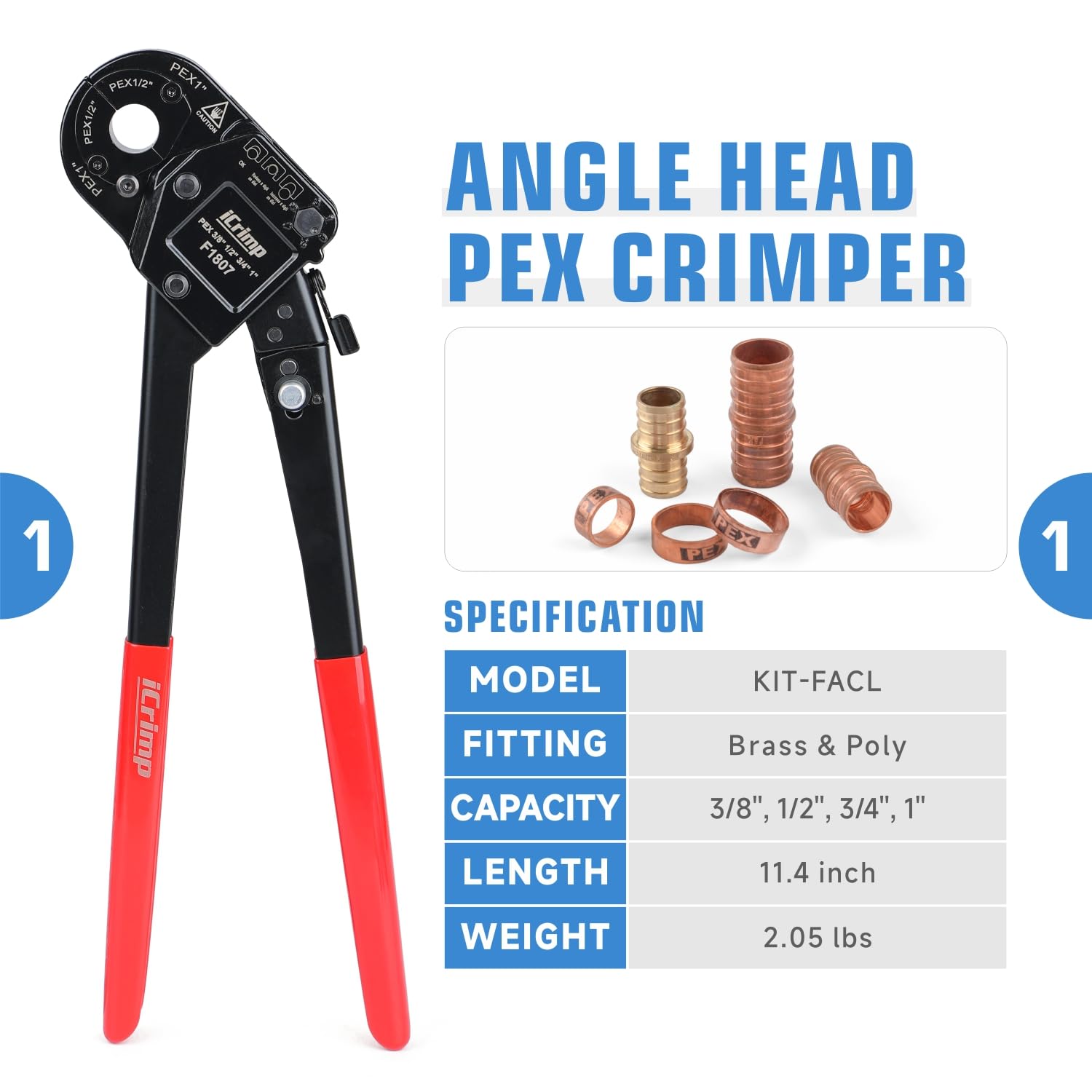iCRIMP KIT-FACL tubing cutter delivering smooth, clean cuts on PEX tubing.