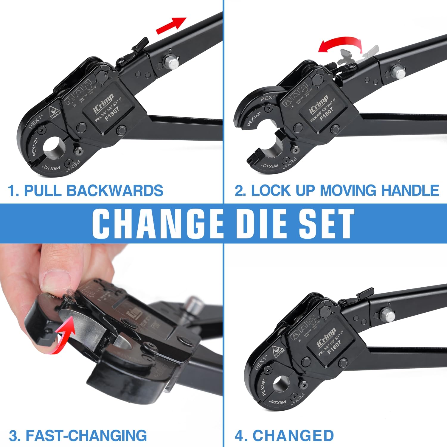 iCRIMP KIT-FACL under-sink usage highlights compact design.