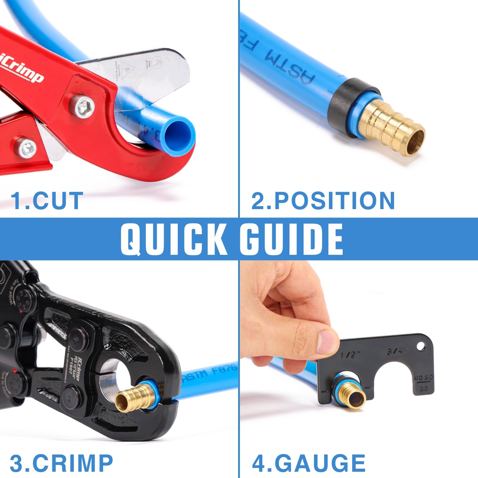 iCRIMP PCKIT-1234PS versatile kit for quick PEX connections and maintenance.