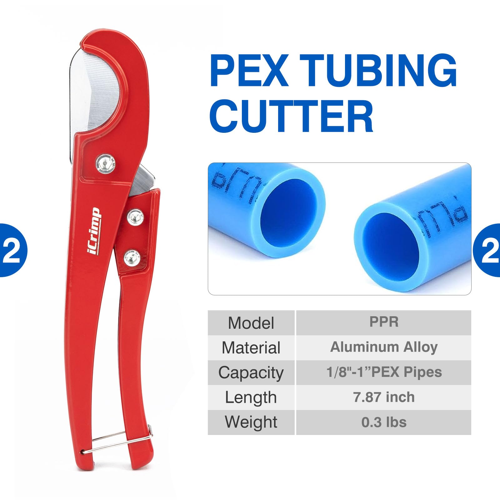 iCRIMP PEX clamp rings half-inch 20-pack provide durable fittings for brass or poly crimping.