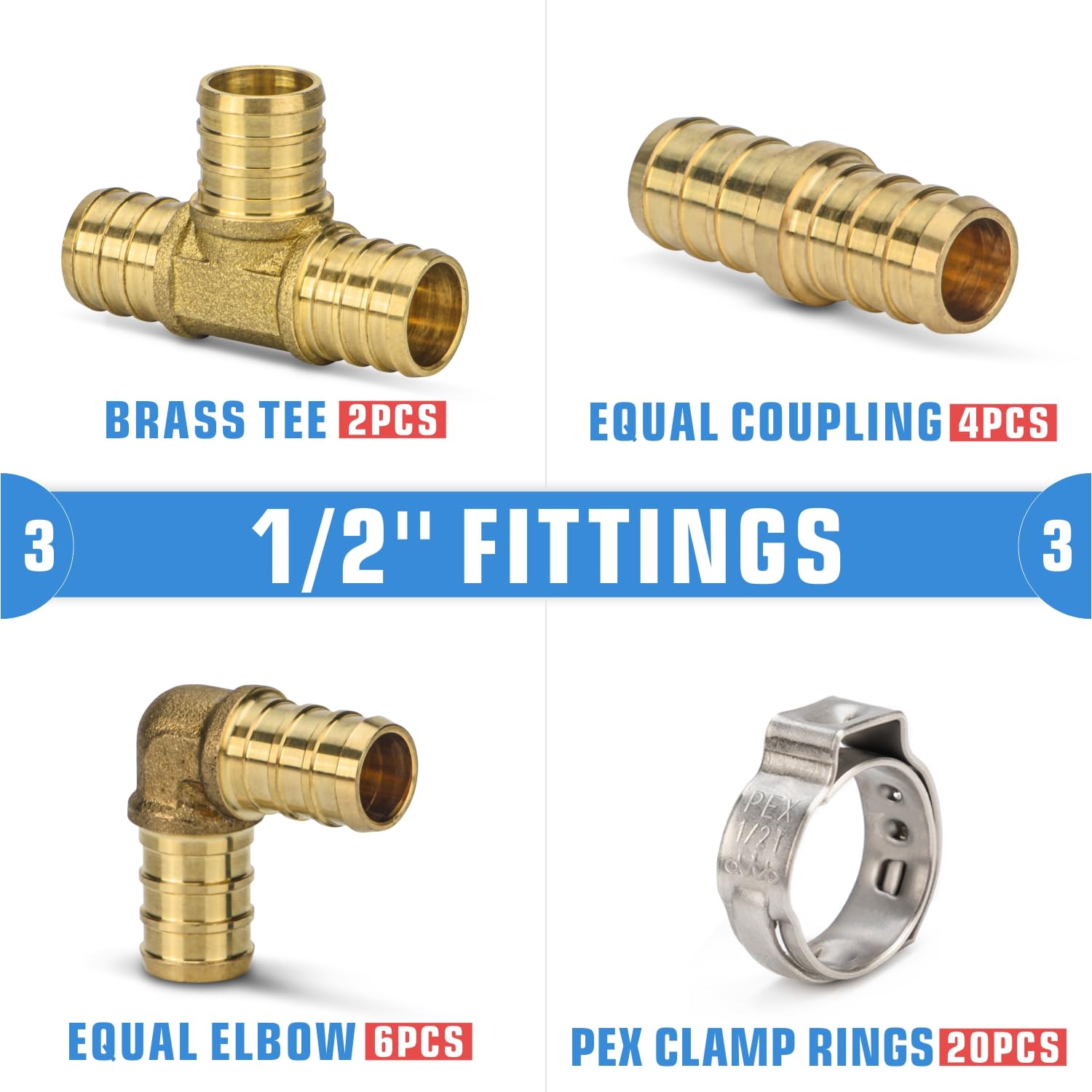 iCRIMP PEX elbows (6-pack) for tight corners and clean runs.