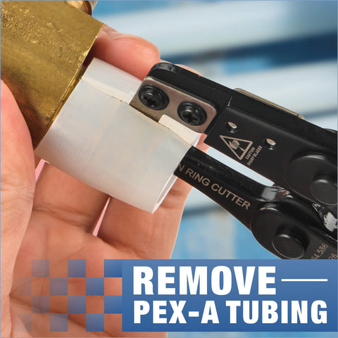 iCRIMP PEX expansion rings removal tool for 1 inch fittings facilitates non-heat removal.