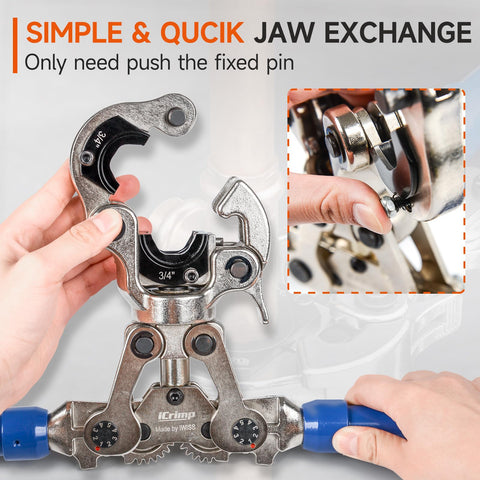 iCRIMP premium aluminum handle offers strength and lightness.