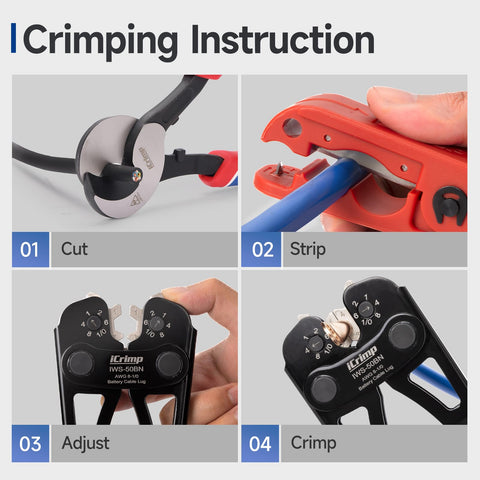 iCRIMP wire cutter enables clean, flush cuts for neat assemblies.