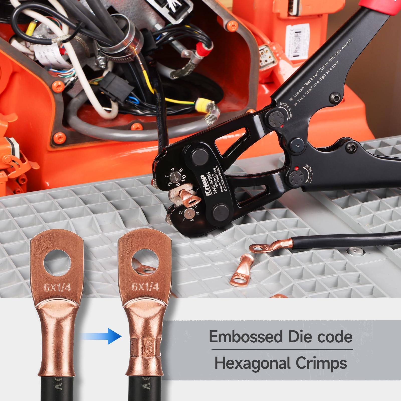 iCRIMP wire stripping knife simplifies jacket removal without damaging conductors.
