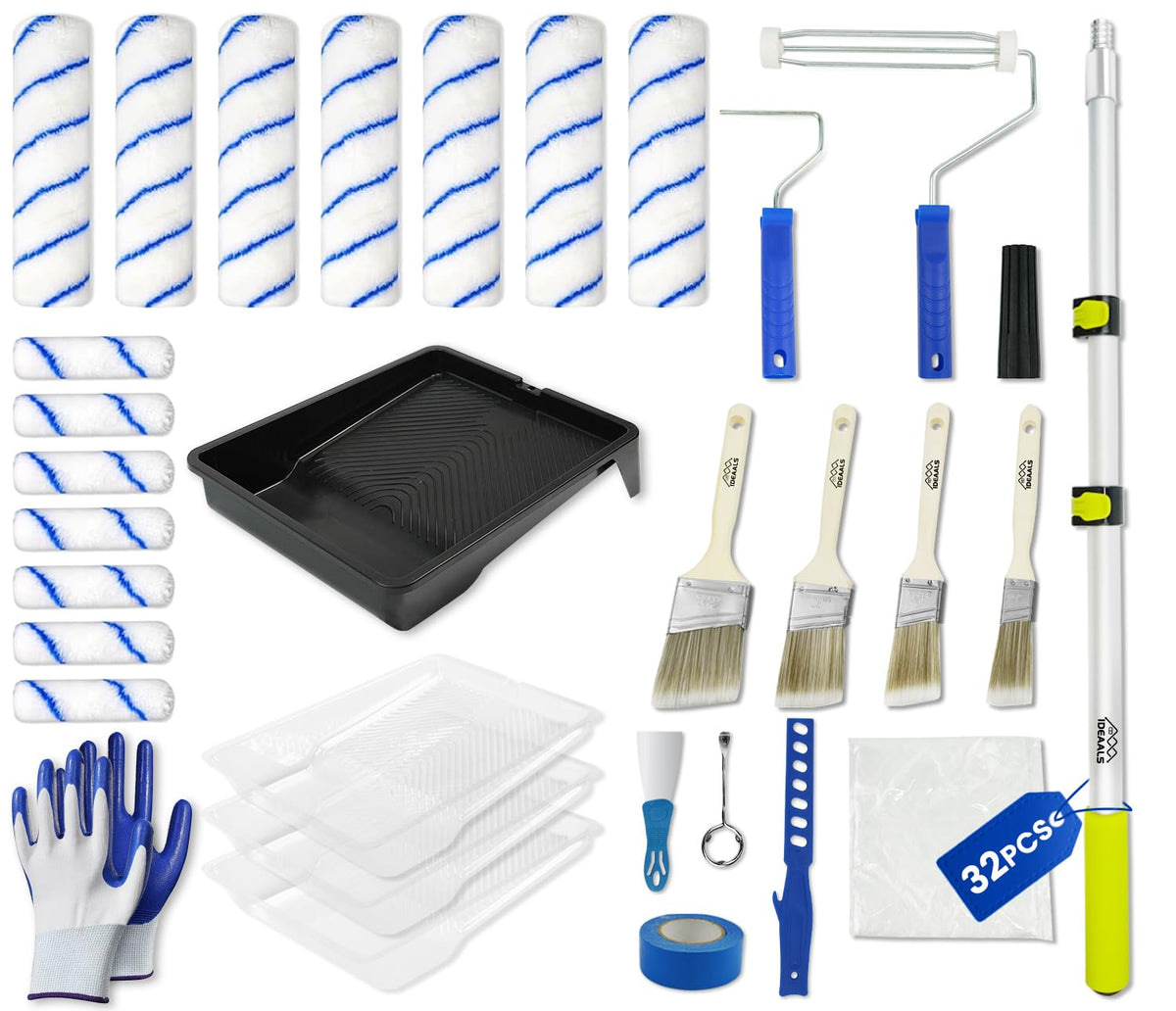 IDEAALS paint roller kit front view showing complete set for easy room makeovers