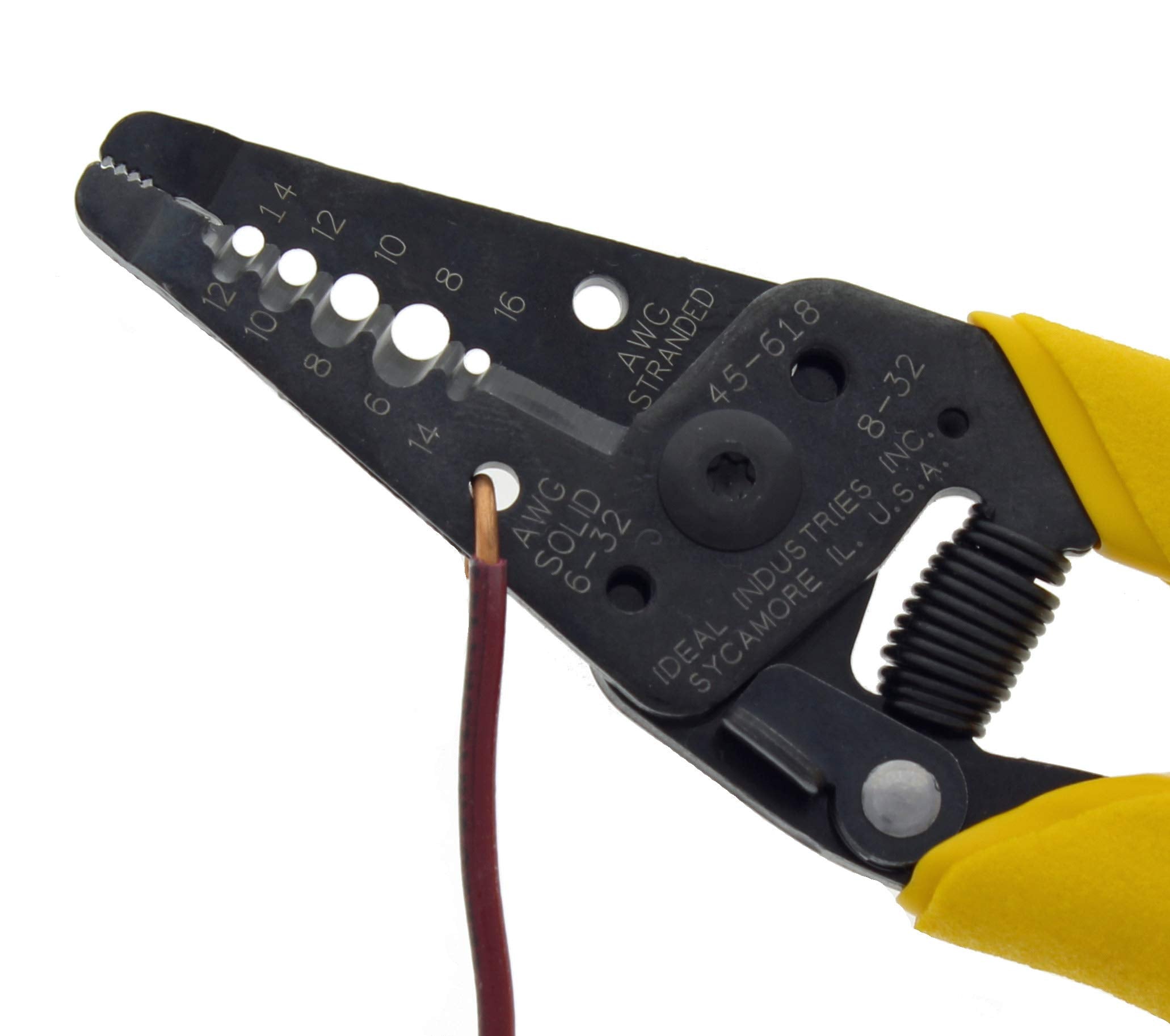 IDEAL Reflex Super T-Stripper looping holes simplify wire management.