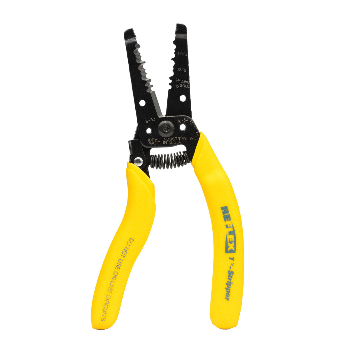 IDEAL Reflex T-Stripper demonstrating cable stripping on NM wire