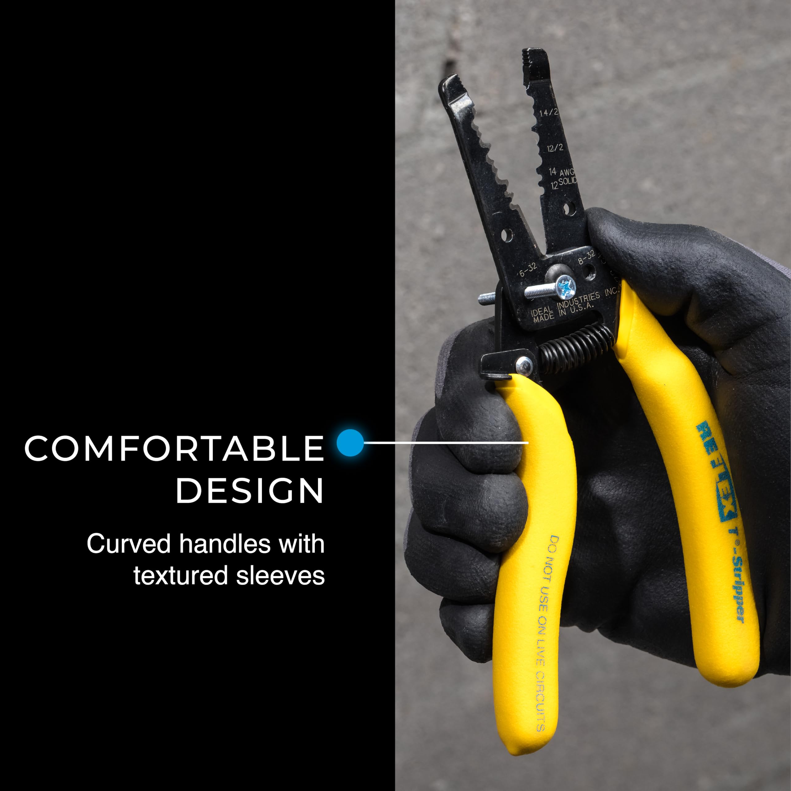 IDEAL Reflex T-Stripper plier nose gripping a wire