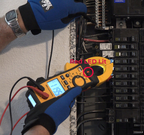 IDEAL TightSight hanging strap clip enables safer measurement setup.