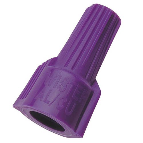 Ideal Industries Twister Al/Cu purple connector wings enable easy grip for quick installations.