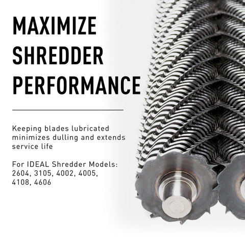 IDEAL Shredder Oil used with automatic oiler or manual application.