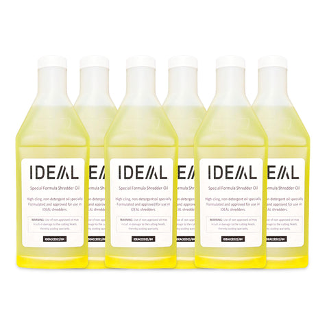 IDEAL Shredder Oil six-bottle collection promotes smoother, quieter operation.