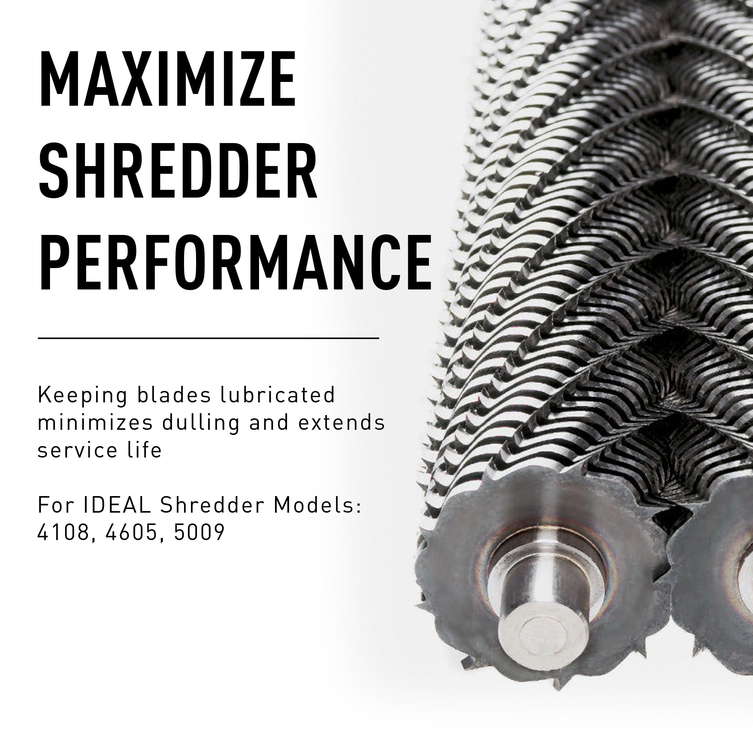 IDEAL shredder oil pour demonstrates easy application on blades