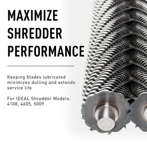 IDEAL shredder oil pour demonstrates easy application on blades