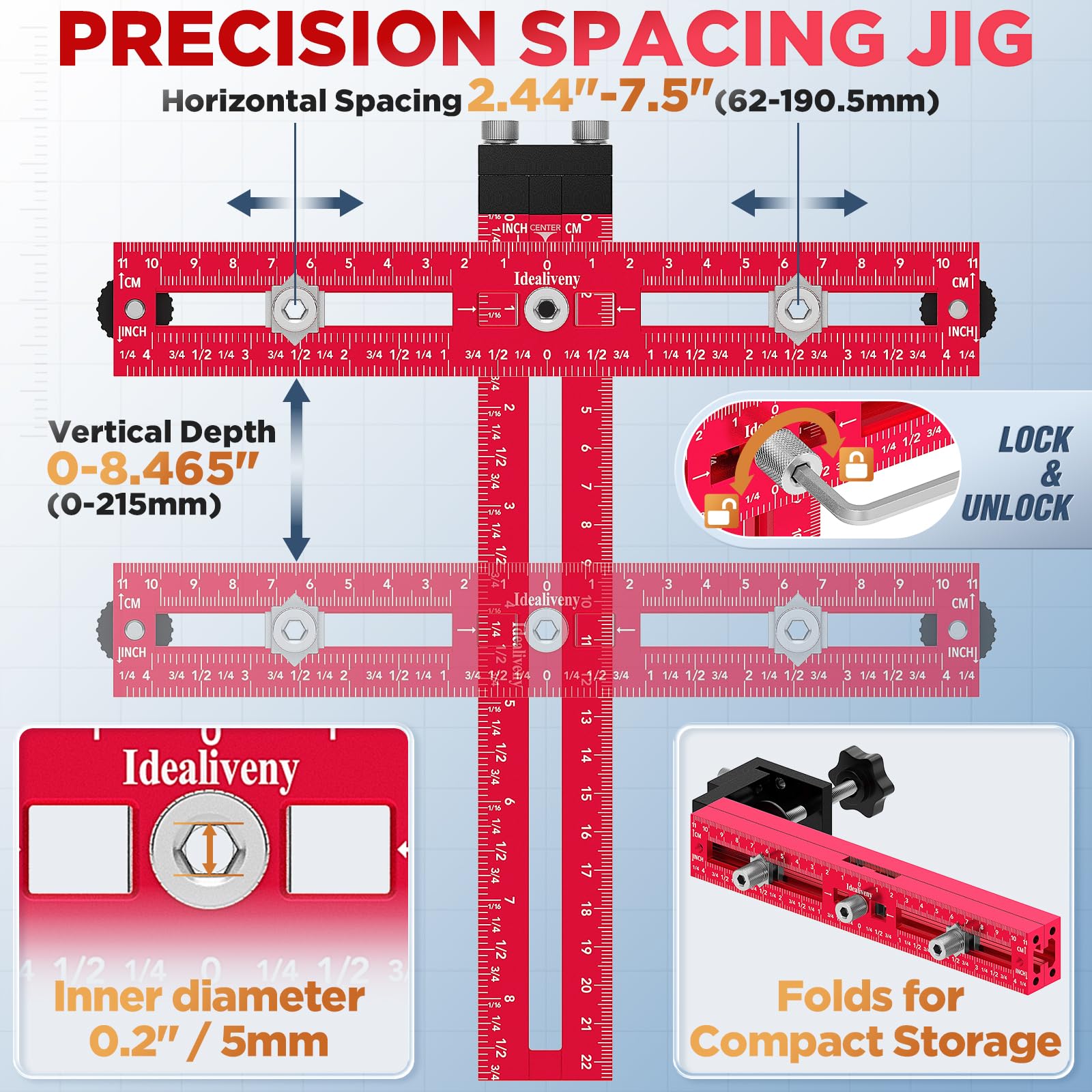 Idealiveny aluminum-drill-guide durability supports long-lasting accuracy on multiple projects.