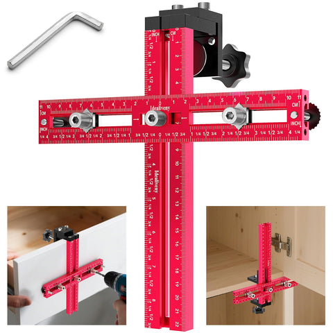 Idealiveny diy-kitchen-cabinet-upgrade-tool supports precise, repeatable hole patterns.