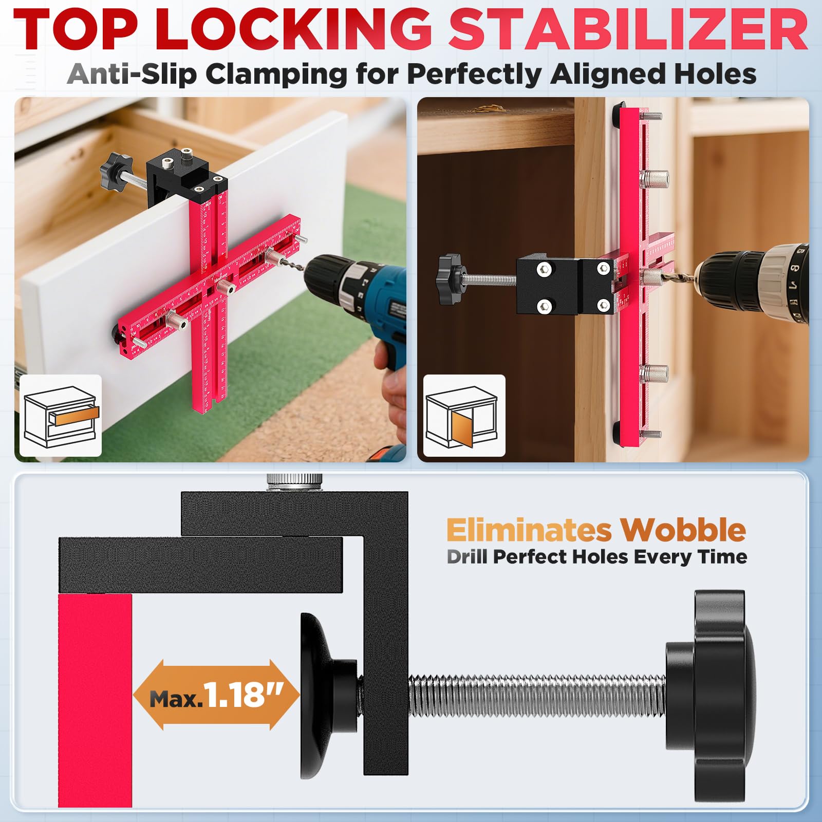 Idealiveny fast-setup minimizes measuring, saving time during kitchen cabinet upgrades.
