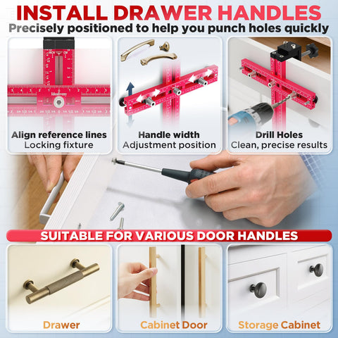 Idealiveny hole-spacing-3-3-5-4-5 compatibility ensures standard handles fit smoothly.