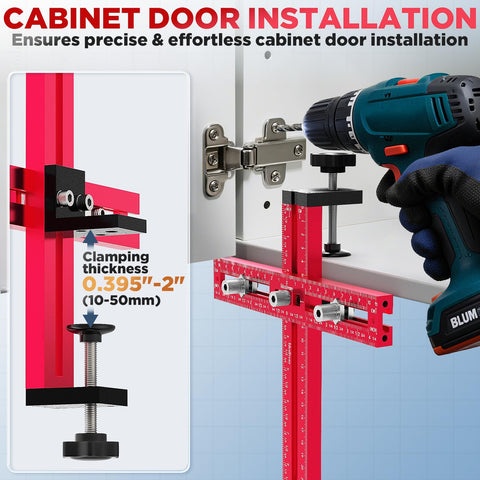 Idealiveny recessed-drawer-front-shims stabilize drilling for flush installations.