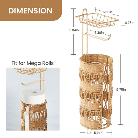 Idealmax freestanding toilet paper holder dispenser — easy roll access and replacement.