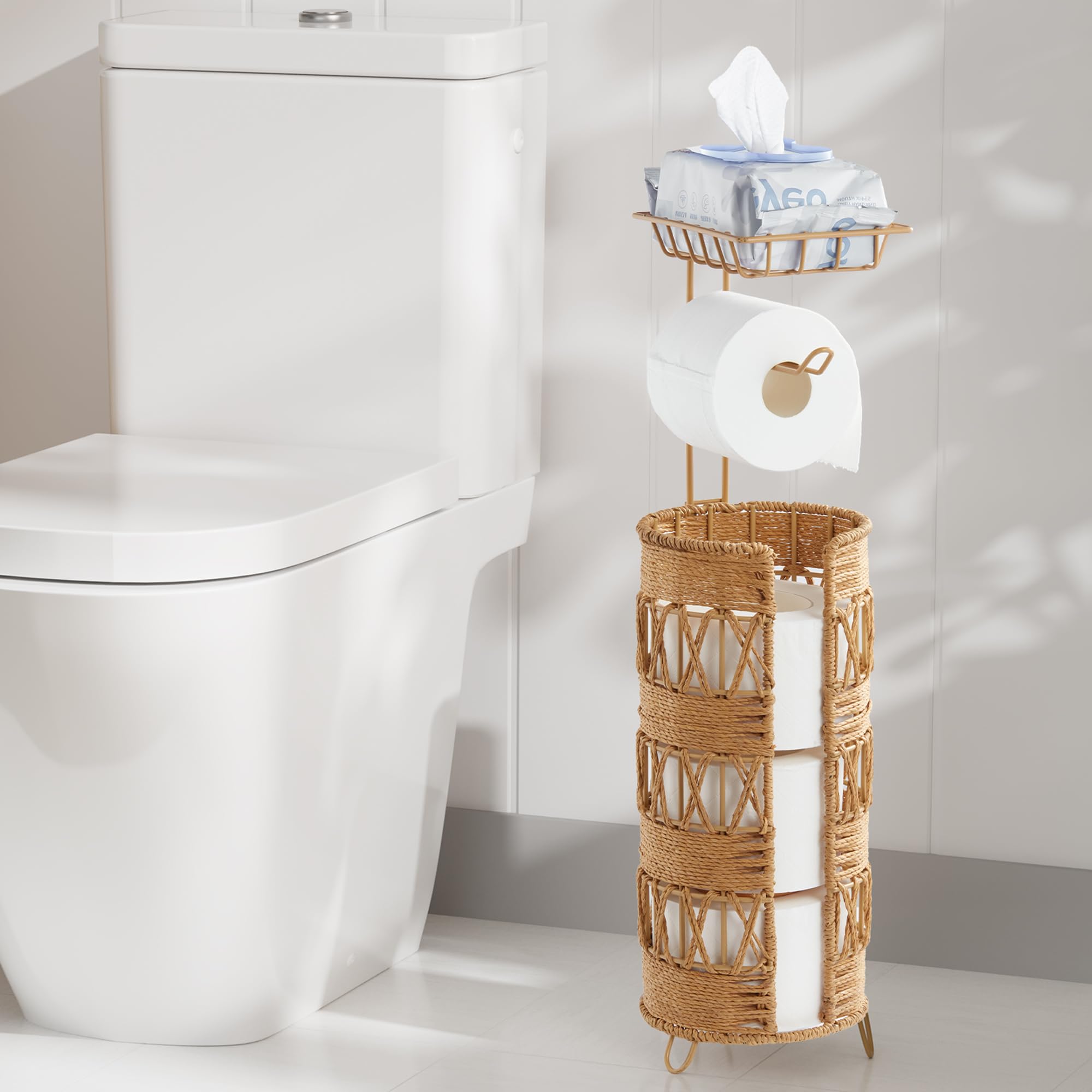 Idealmax open-design storage stand — provides quick access to a replacement roll.