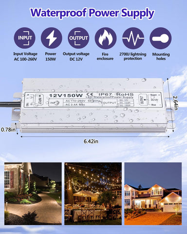 Idealyuan 12V output cord, flexible wiring for LED setups