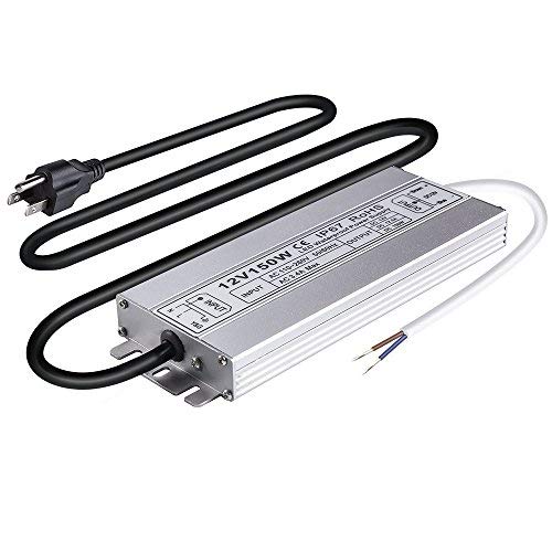 Idealyuan 150W 12V LED driver, front view, outdoor-ready power supply
