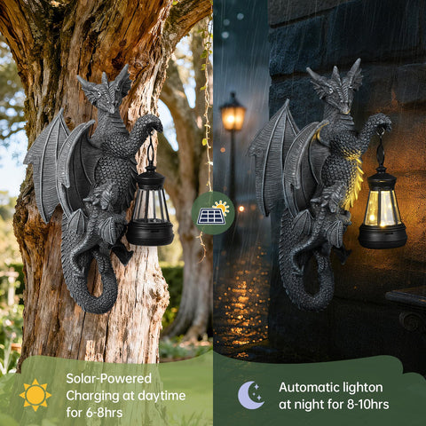 IDEA SHOW weather-resin dragon body, durable year-round outdoor decor