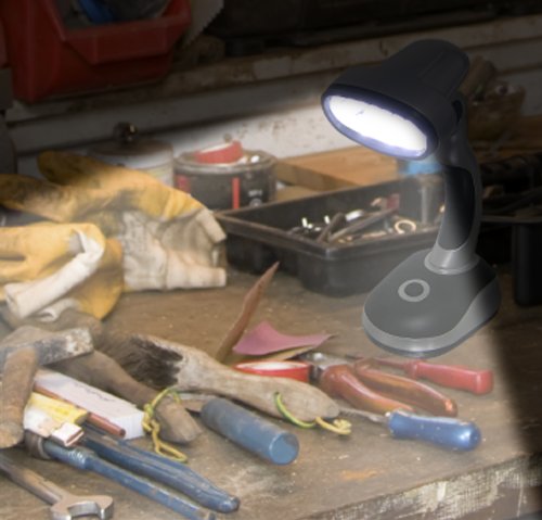 IdeaWorks Jobar LED desk lamps set-two on a desk delivering bright portable illumination.