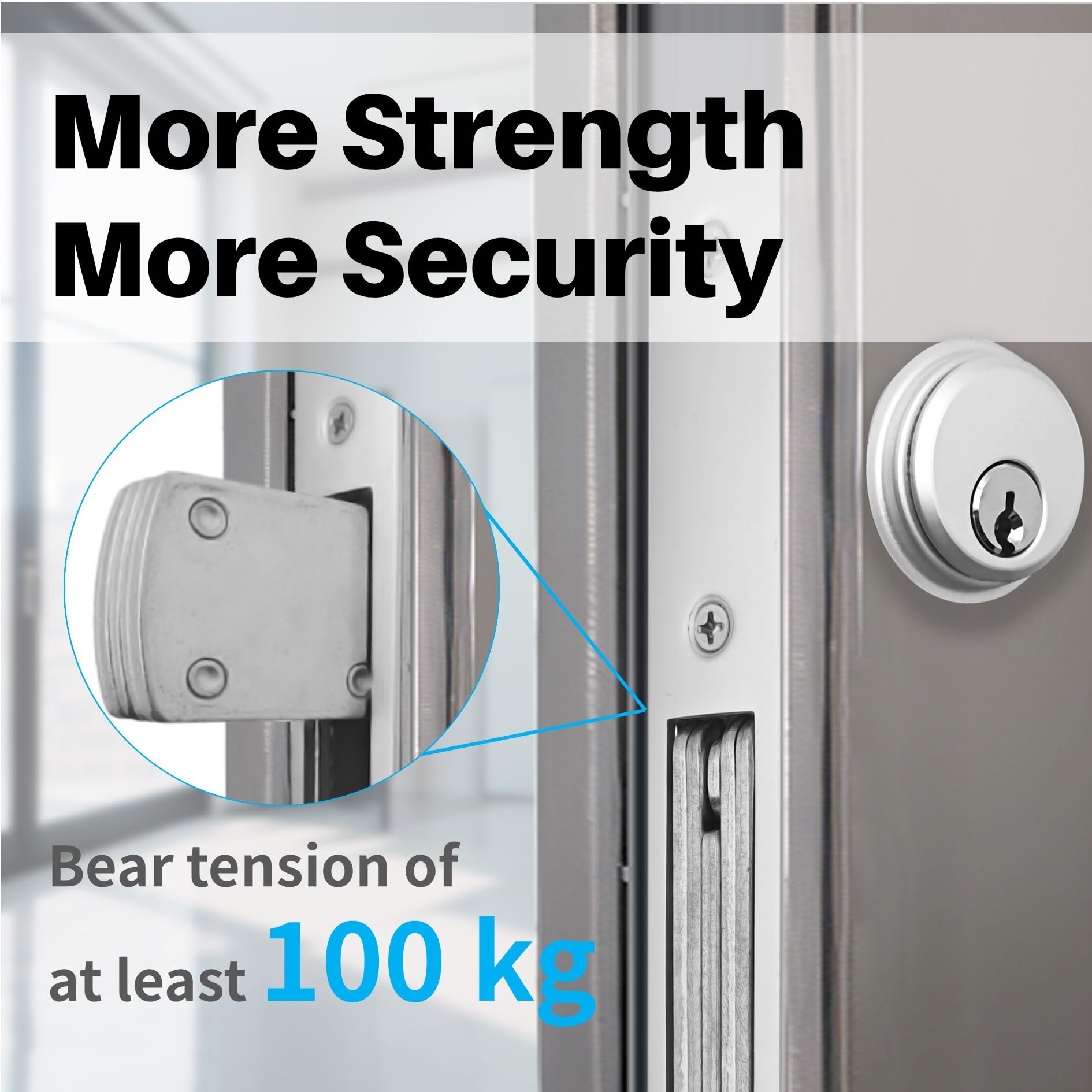 Idelen lock core detail reveals five-layer steel bolt and hardened pins.