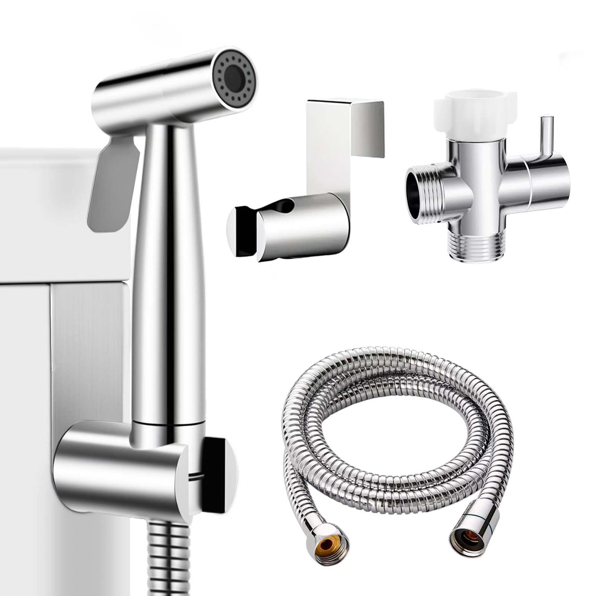 IDMAX handheld bidet sprayer for toilet with versatile mounting and precise cleansing.