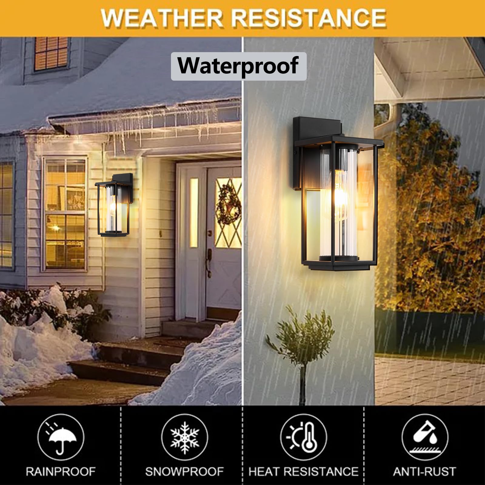 IDPUSEN garage light adds exterior brightness for safer garage entry.