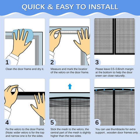 Iduontis easy install with Velcro and push pins for quick setup