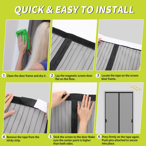 Iduontis magnetic screen door user-friendly design for kids and pets.