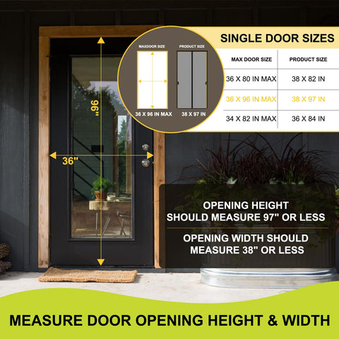 Iduontis magnetic screen door split middle seam enables hands-free entry.