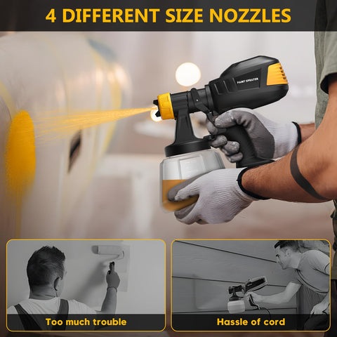 IEBUDA includes four nozzle sizes for detailed and broad surface work.