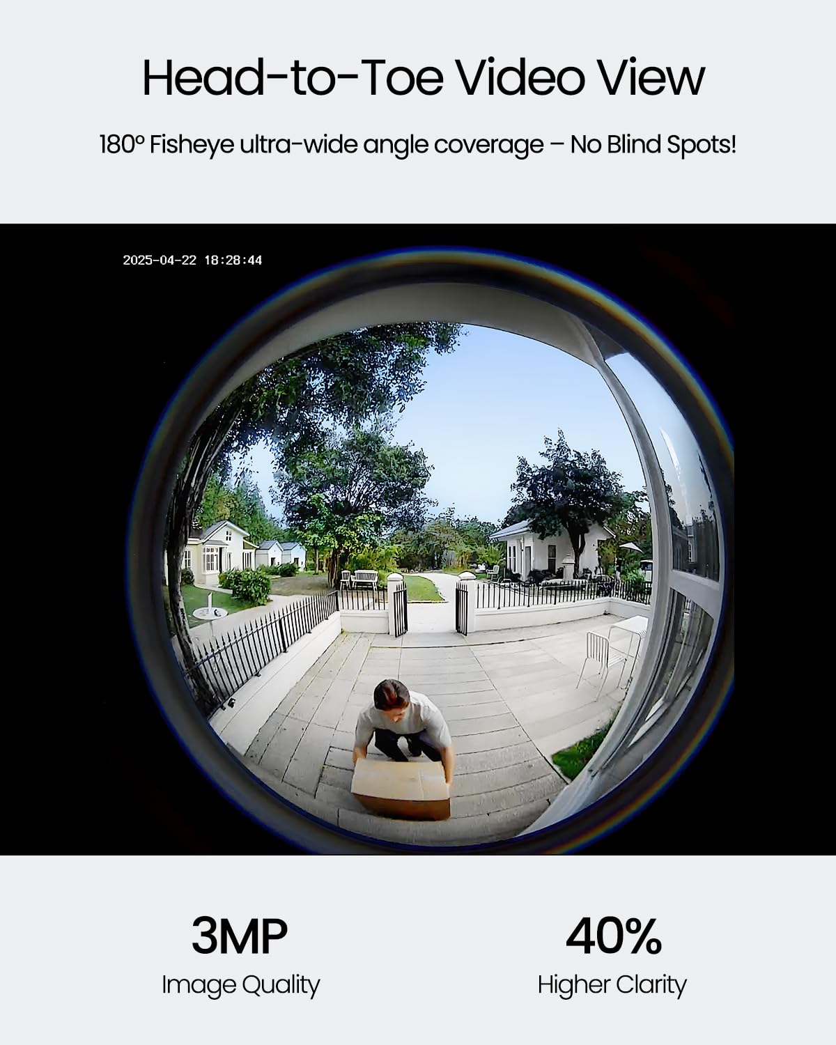 ieGeek Doorbell Camera night vision captures clear footage up to 32 feet.