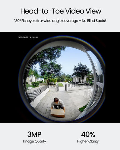 ieGeek Doorbell Camera night vision captures clear footage up to 32 feet.