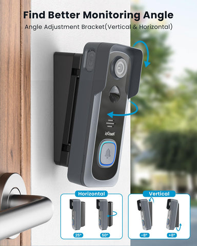 iegeek doorbell camera night vision for clear footage after dark.