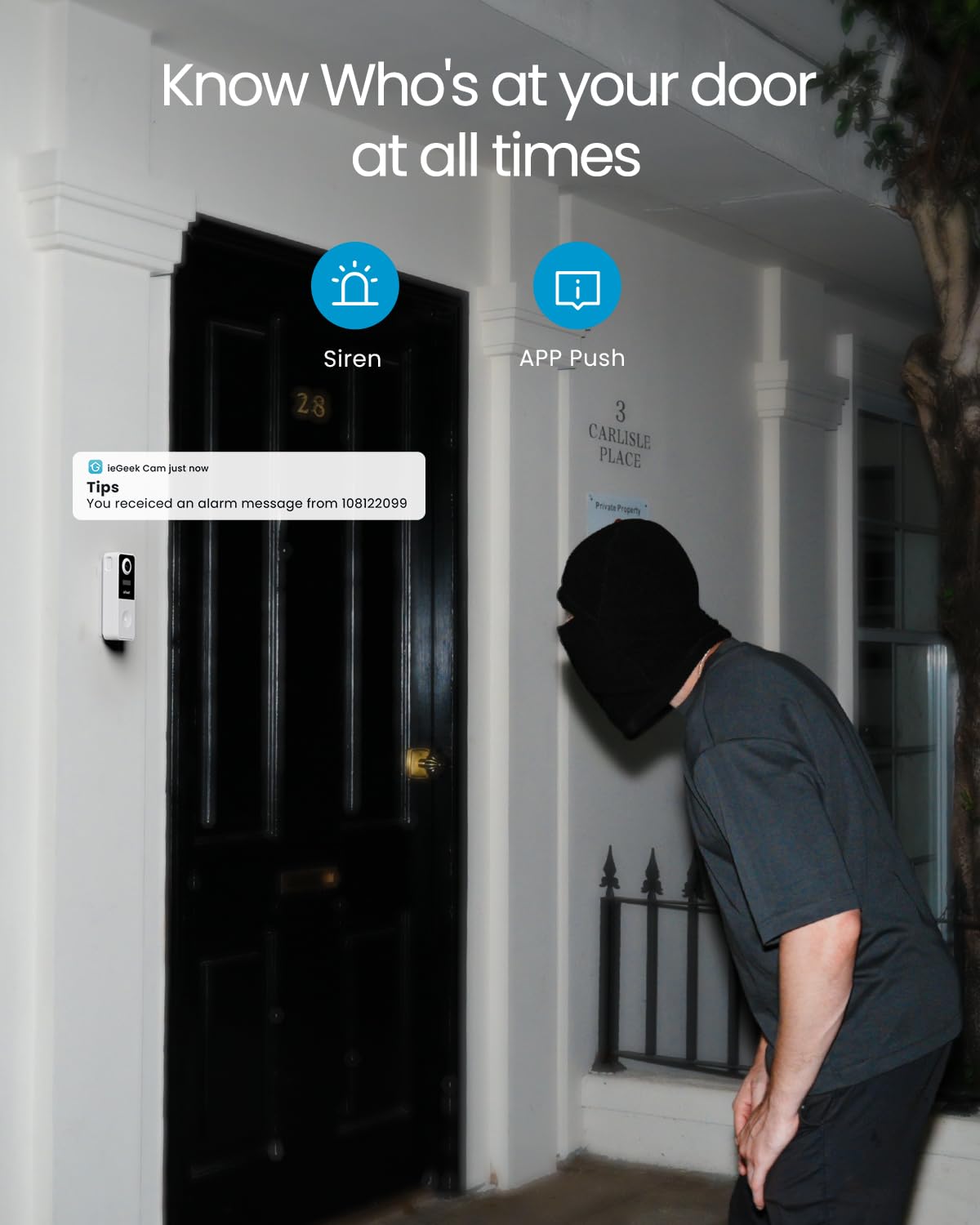 ieGeek Doorbell Camera offers no-subscription monitoring with cloud and local options.