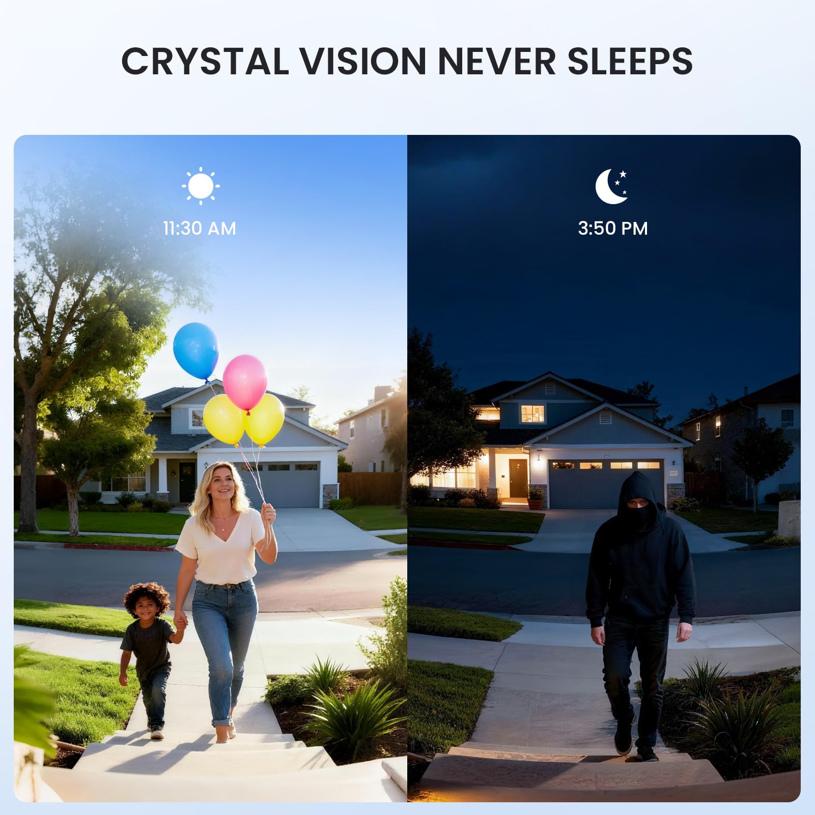 ieGeek motion detection coverage up to 20ft enhances door awareness.