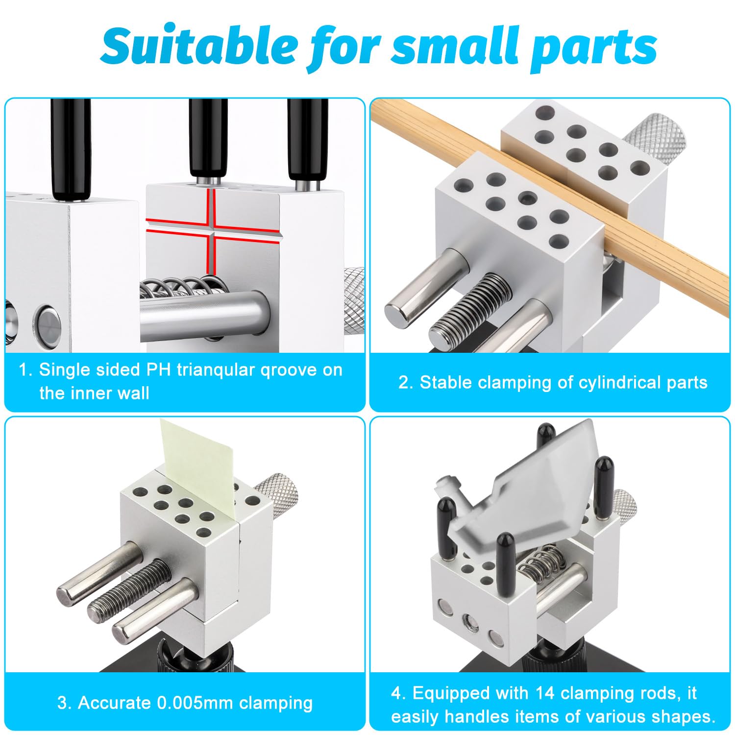 Iesooy mini vise compact size fits small workspaces.