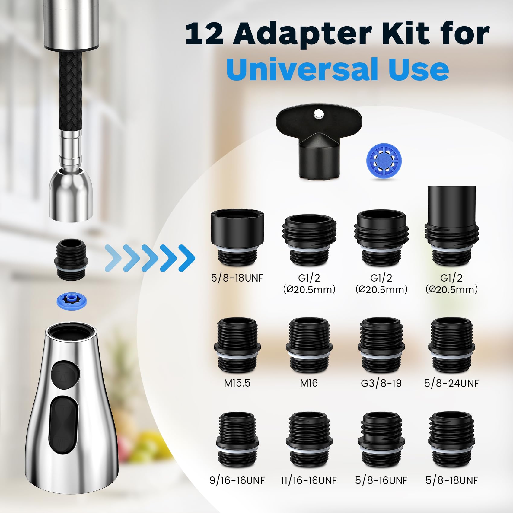 Ifaucet removable aerator allows simple cleaning with included key.