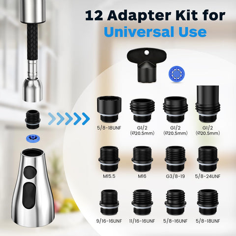 Ifaucet removable aerator allows simple cleaning with included key.