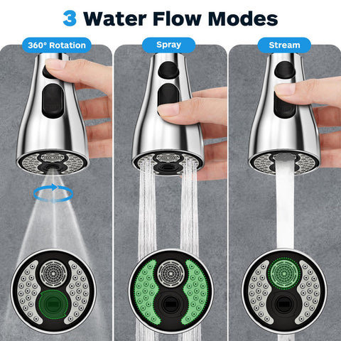 Ifaucet kitchen faucet head installation view demonstrates easy, tool-free swap for quick refresh.
